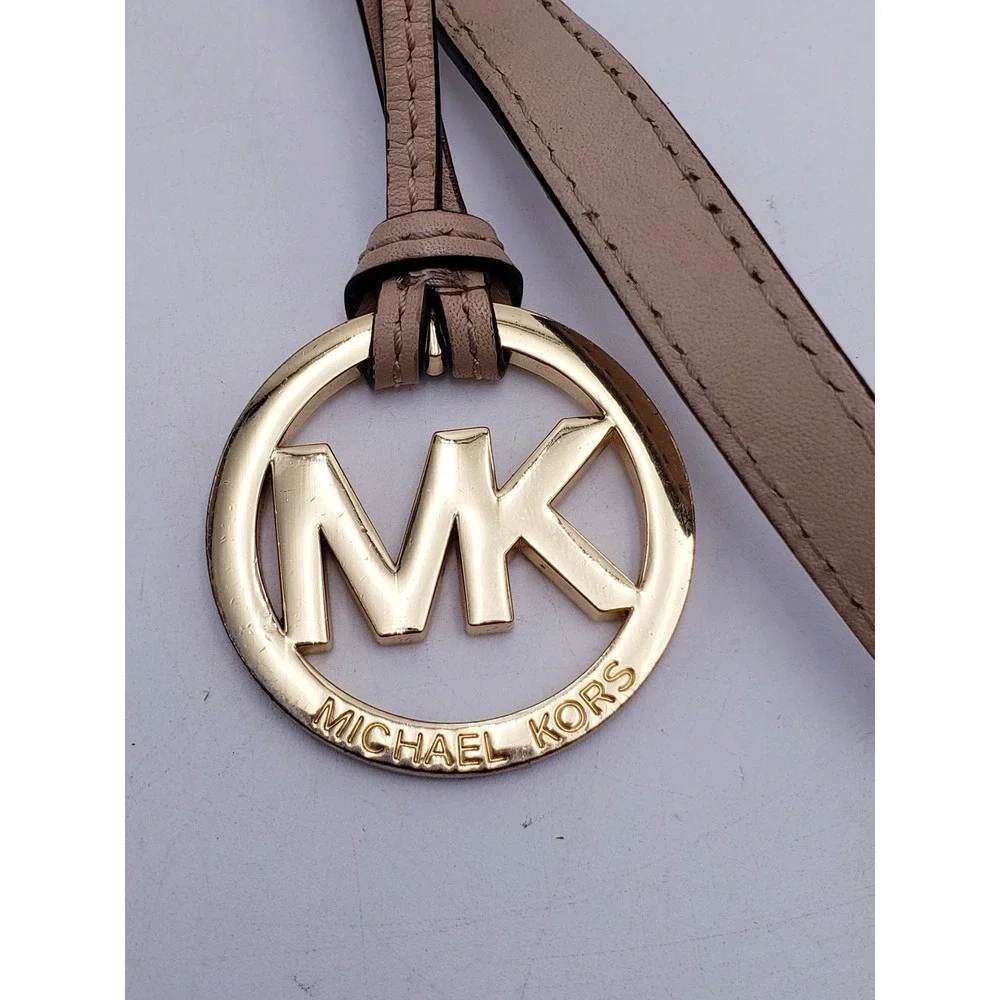 Michael Kors Tote Bag Black Leather Gold Hardware Satchel Purse Large
